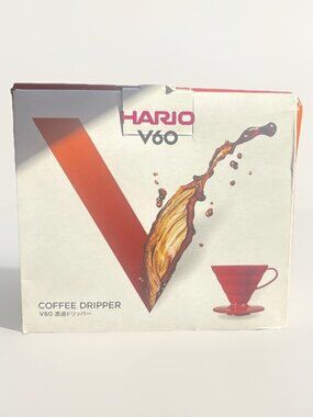 Hario V60 Plastic Coffee Dripper Pour over Cone Coffee Maker Size 02, Red NEW